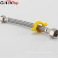 Gutentop 1/2 SS Flexible Rubber Water Tubing Stainless Steel Braid Metal Hose With Connector